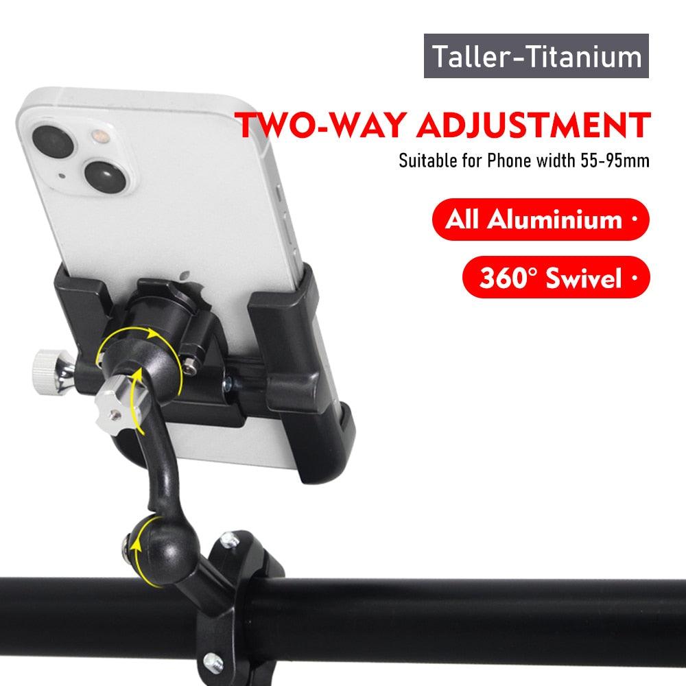 ThinkRider MTB Phone Mount Stand Bike Mobile Phone Holder 360 Rotatable Aluminum Adjustable Bicycle Non-slip Cycling Bracke - Pogo Cycles