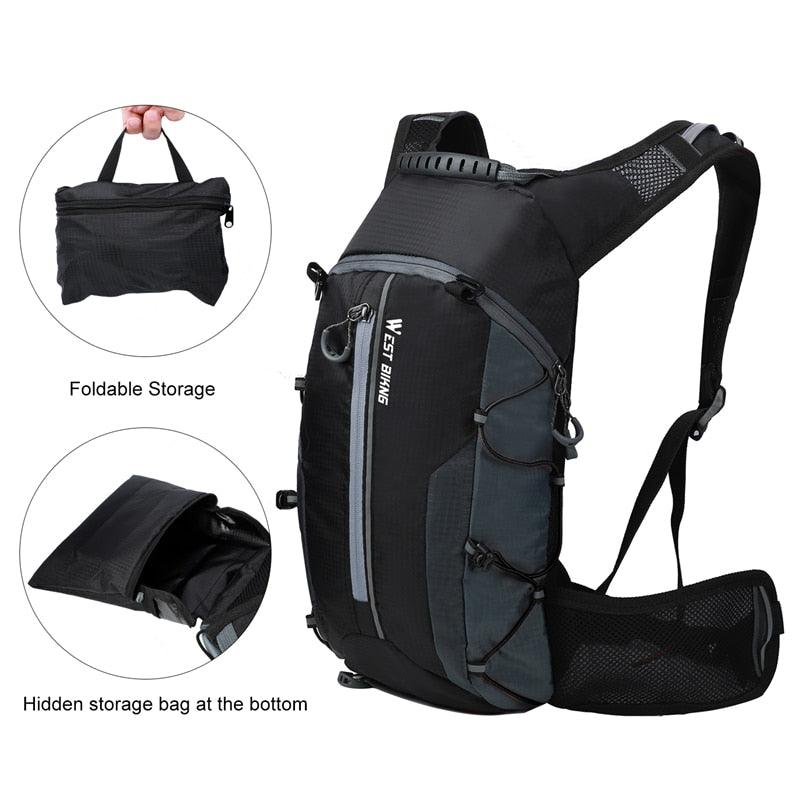 WEST BIKING Bicycle Bag Water Bag 10L Portable Waterproof Sports Bag MTB Road Bike Cycling Hiking Climbing Hydration Backpack - Pogo Cycles