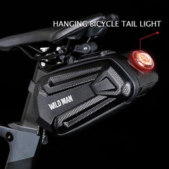 WILD MAN Bike Bag Rear Waterproof Bicycle Saddle Bag Hard Shell Cycling Accessories Bag - Pogo Cycles