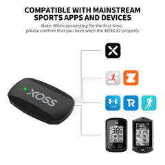 XOSS X2 Heart Rate Monitor Sensor Dual Mode With Chest Strap Cycling Computer Bike For NAV G Plus Wahoo Garmin Sports Run - Pogo Cycles