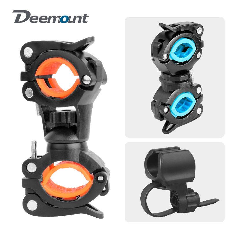 Deemount Bicycle Light Bracket Bike Lamp Holder LED Torch Headlight Pump Stand Quick Release Mount 360 Degree Rotatable HLD-211 - Pogo Cycles