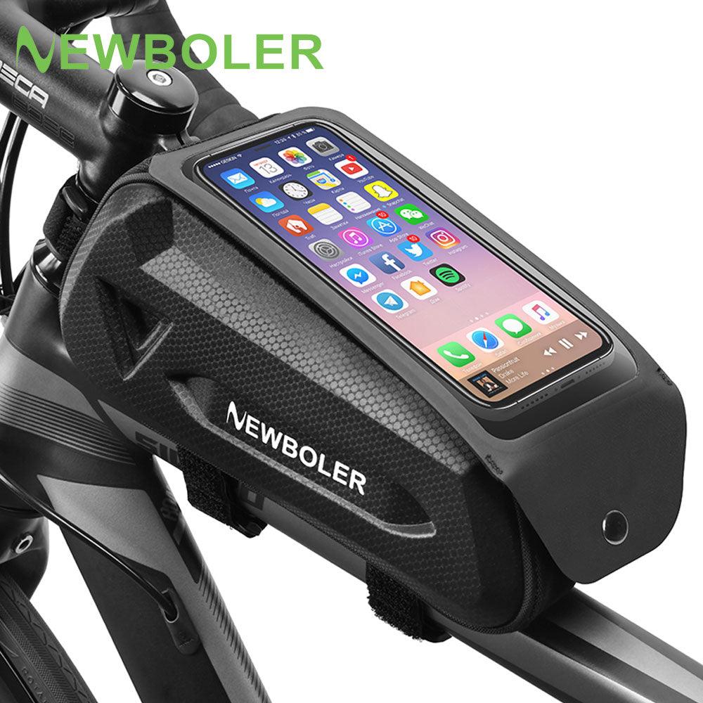 NEWBOLER Bicycle Bag Waterproof Touch Screen Cycling Bag Top Front Tube Frame MTB Road Bike Bag 7.2 Phone Case Bike Accessories - Pogo Cycles